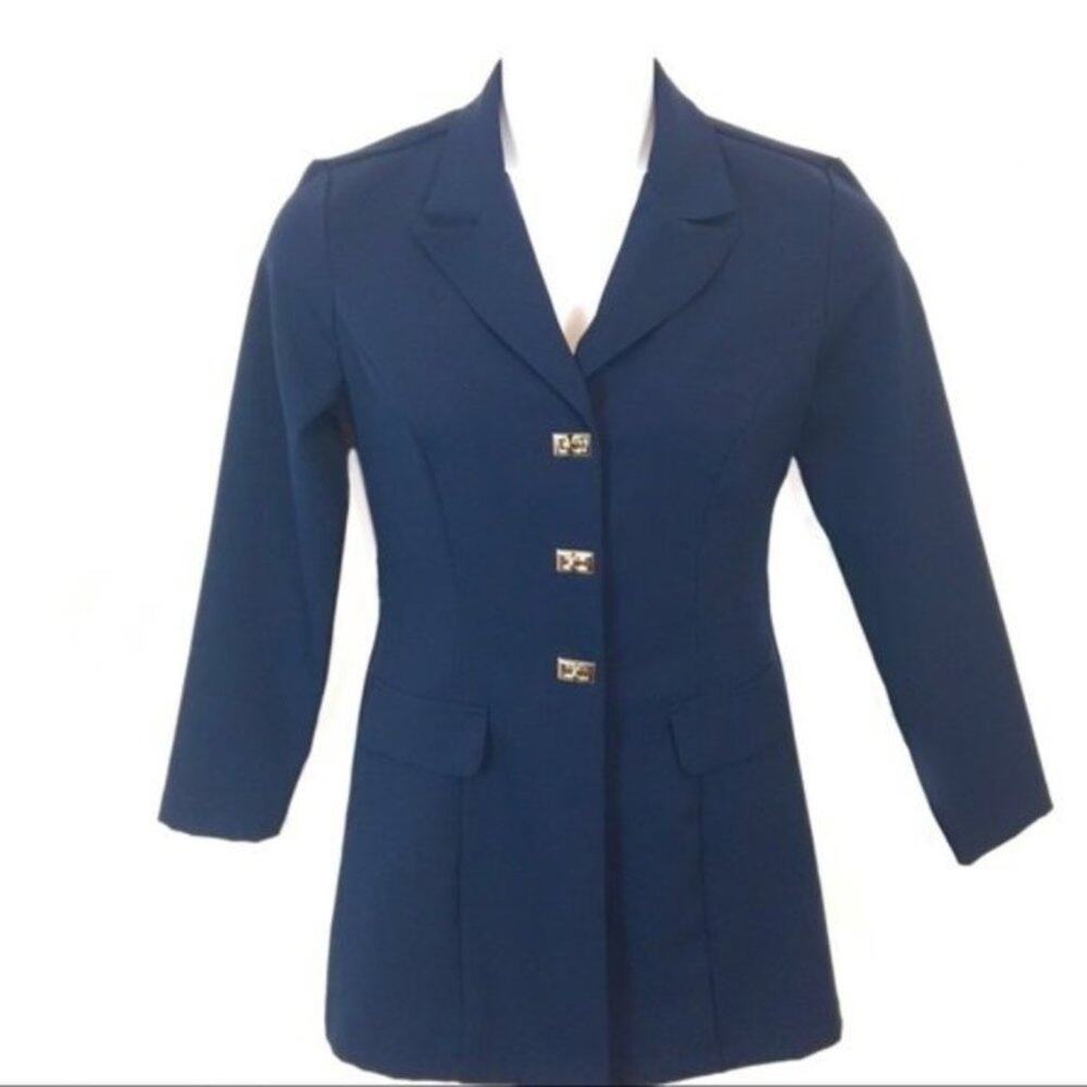 Blazer Jacket Vintage Made in USA Women's Size 8 Stretch Toggle Close Secretary